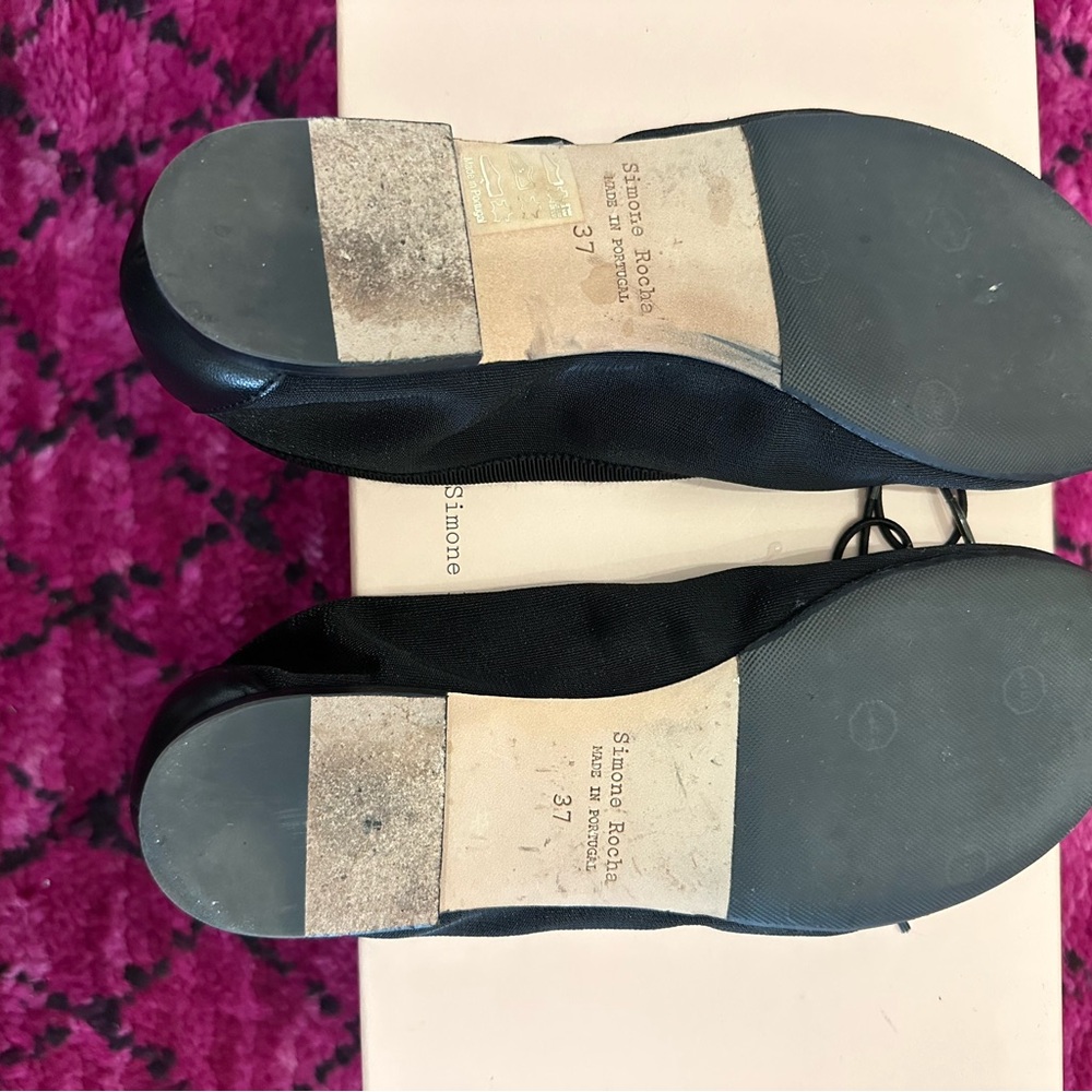 Simone Rocha black mesh ballet flats - Picture 4 of 6
